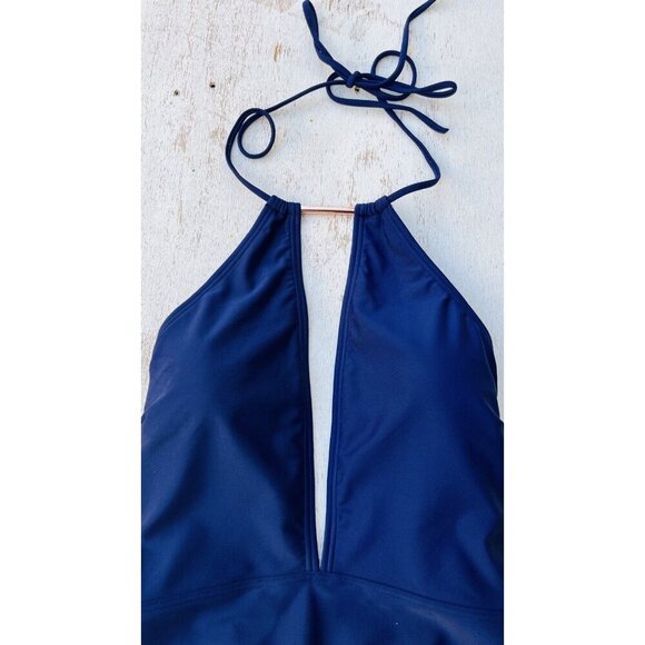 Ted Baker London Pikaa Halter one piece Swimsuit Navy size 3 = US Size 8-10 - Picture 4 of 8